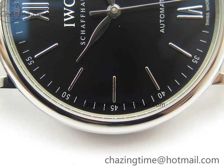 MIROTIME 0104 FastDry Portofino IW356501 SS V3 MK 1:1 Best Edition Black Dial On SS Mesh Bracelet MIYOTA 7195